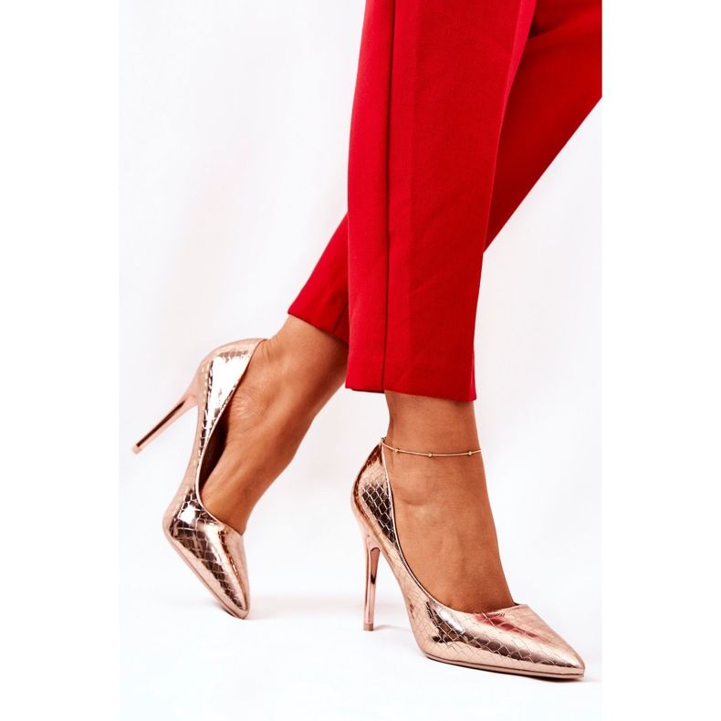 Snake Pattern Pins Rose Gold Tissoria golden 1