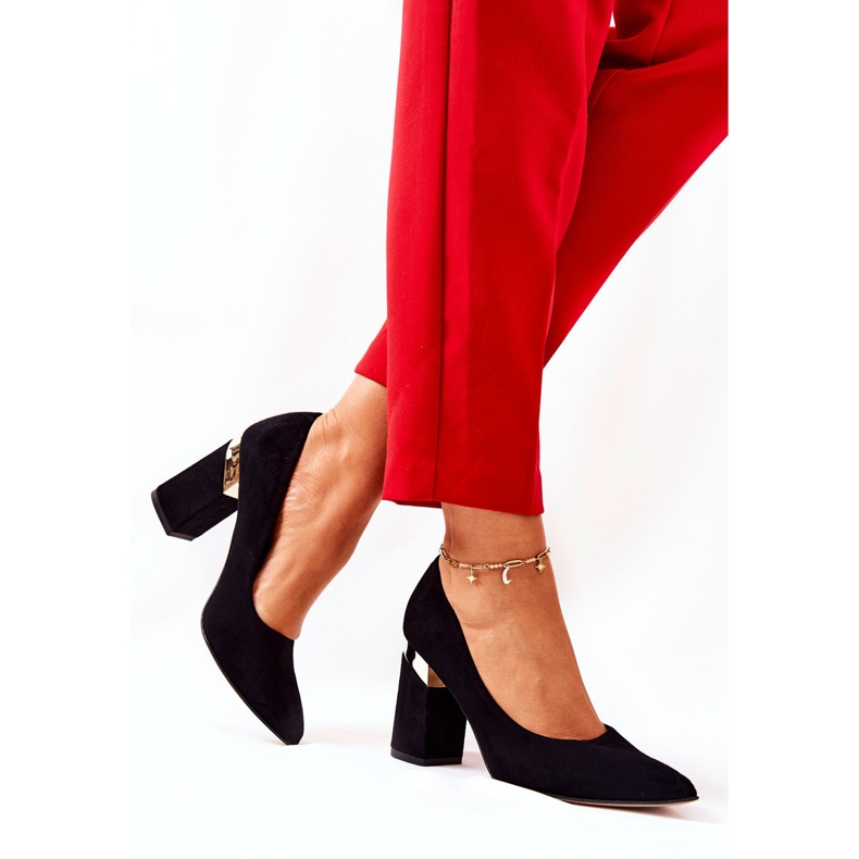 Lewski Shoes Suede Pumps Lewski 3117 Black 2