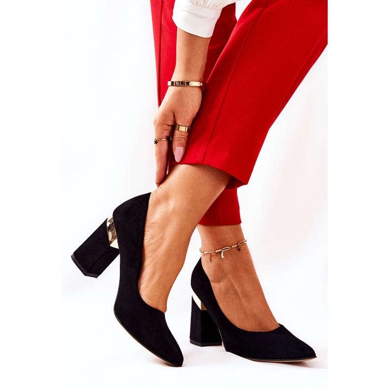 Lewski Shoes Suede Pumps Lewski 3117 Black 1