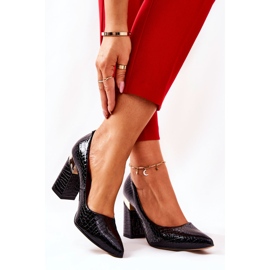 Lewski Shoes Leather Pumps Lewski Snake 3117 Black 1 Lewski Shoes Leather Pumps Lewski Snake 3117 Black 1