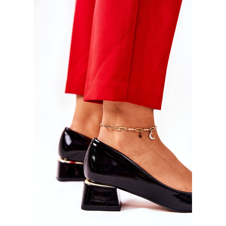 Lewski Shoes Lacquered Leather Pumps Lewski 3118 Black 1