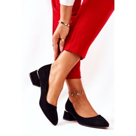 Lewski Shoes Suede Pumps Lewski 3118 Black 2 Lewski Shoes Suede Pumps Lewski 3118 Black 2