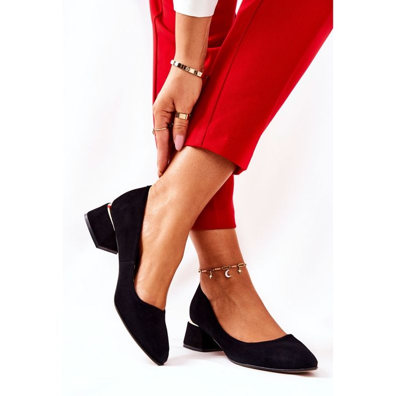 Lewski Shoes Suede Pumps Lewski 3118 Black 2