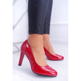 Women's pumps Patent Sergio Leone Campbell red 1