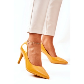 WS1 Lacquered Classic Pumps Stilettos Yellow Elinne 1
