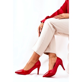 WS1 Lacquered Classic Pumps Stilettos Red Elinne 1