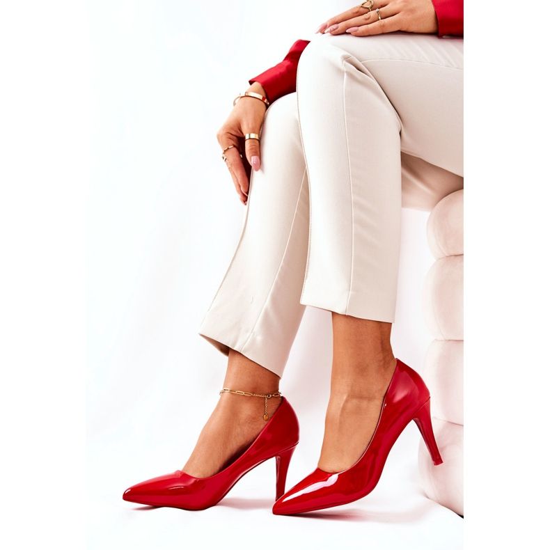 WS1 Lacquered Classic Pumps Stilettos Red Elinne 2