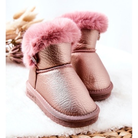 Warm Snow Boots With Fur Pink Bessie 1