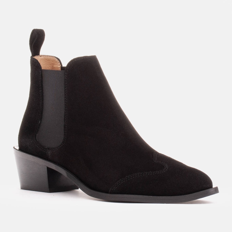 Marco Shoes Natural suede ankle boots black 1 Marco Shoes Natural suede ankle boots black 1