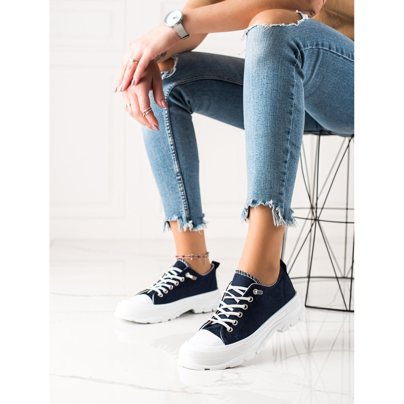Sabatina Fashionable Sneakers On The Platform blue 2