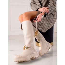Diamantique Boots With Fashion Ornament beige 2