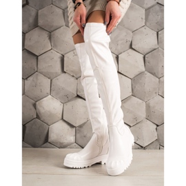 Diamantique High Boots With Eco Leather white 1