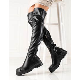 Diamantique High Boots With Eco Leather black 1