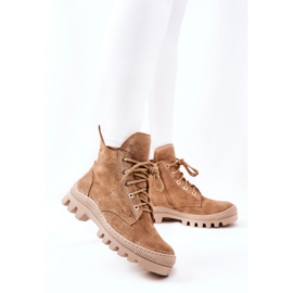 PF1 Warm Suede Boots Trappers Camel Cressid beige 2