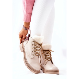 PF1 Leather Warm Boots Beige Khaleni 1 PF1 Leather Warm Boots Beige Khaleni 1