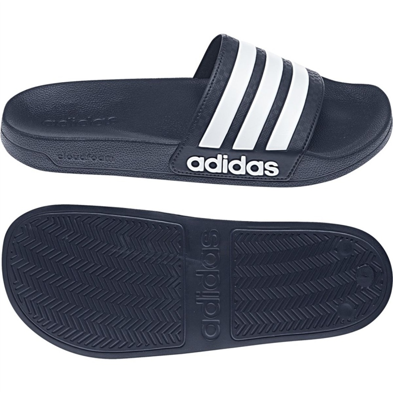 Adidas Adilette Shower AQ1703 slippers white navy blue 5 Adidas Adilette Shower AQ1703 slippers white navy blue 5