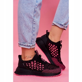 Women's Sport Shoes Sneakers Big Star Black Fuchsia FF274964 pink 1 Women's Sport Shoes Sneakers Big Star Black Fuchsia FF274964 pink 1