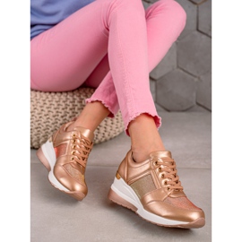 Diamantique Golden Wedge Sneakers 2 Diamantique Golden Wedge Sneakers 2