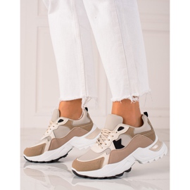 Sweet Shoes Fashionable Sneakers beige pink golden 2 Sweet Shoes Fashionable Sneakers beige pink golden 2