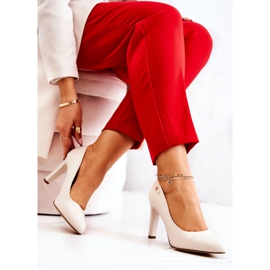 Women's Pumps On A Heel Sergio Leone Light Beige Campbell 2