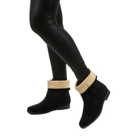 Islevine black suede-like slip-on boots 3