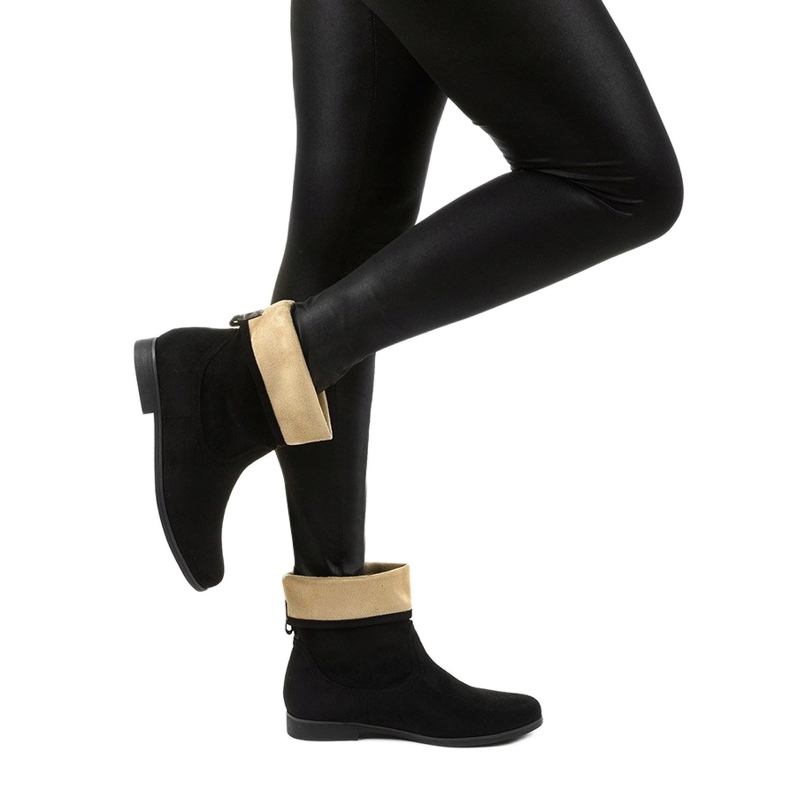 Islevine black suede-like slip-on boots 2