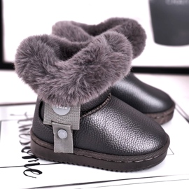 Apawwa Warm children's snow boots with fur Marella gray grey 3
