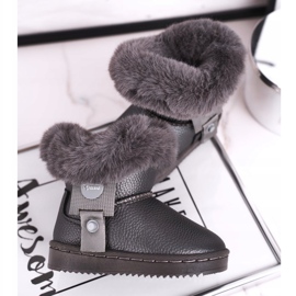 Apawwa Warm children's snow boots with fur Marella gray grey 4