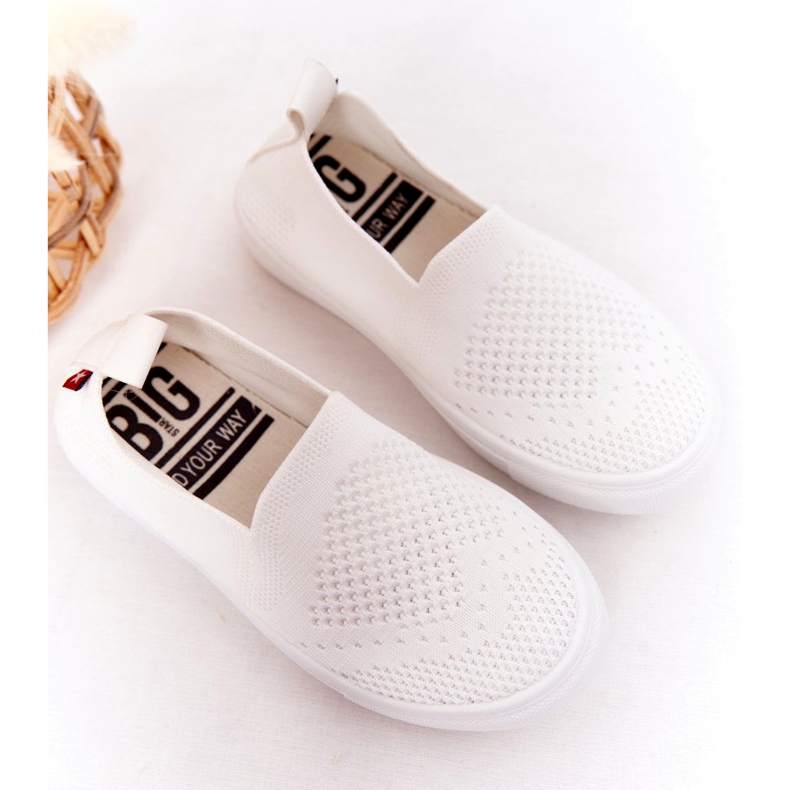 Children's Slip-On Big Star HH374105 White Slip-On Sneakers 2 Children's Slip-On Big Star HH374105 White Slip-On Sneakers 2