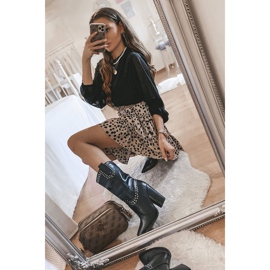BM Black cowboy boots with a decorated Bora upper 1
