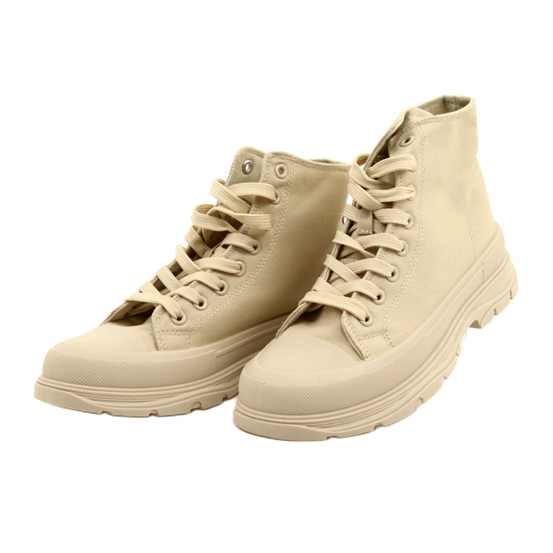 News High beige sneakers on the platform 21sp02-1050 2