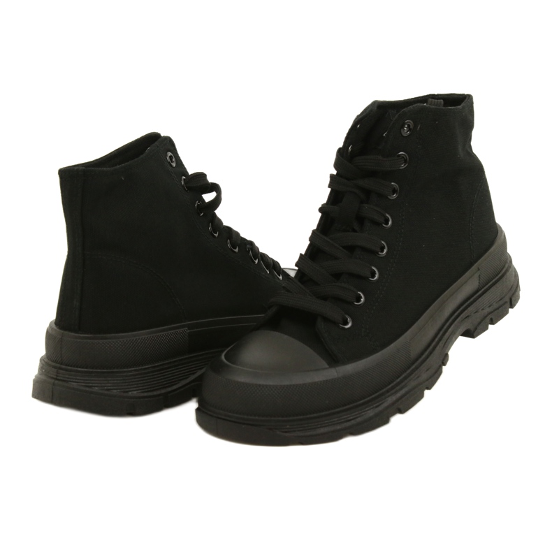 News Black High Sneakers on Platform 21SP02-1050 4