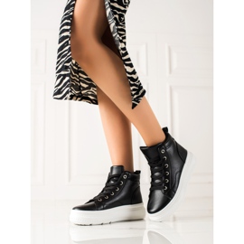 Renda High Sneakers With Eco Leather black 1 Renda High Sneakers With Eco Leather black 1