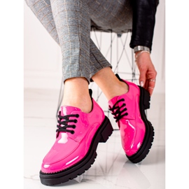La.Fi Stylish lace-up shoes pink 2