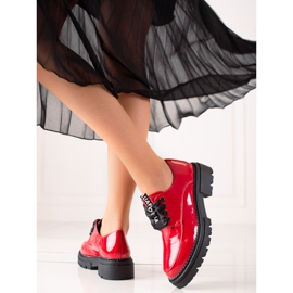 La.Fi Lace-up fashion shoes red 2