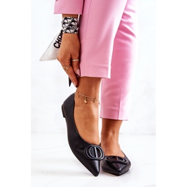 PS1 Leather Ballerinas In Spitz Black Rachelle 2