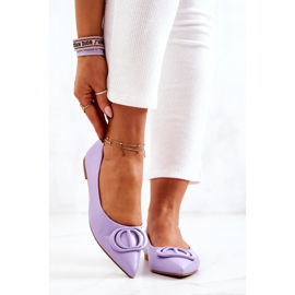PS1 Leather Ballerinas In Spitz Violet Rachelle 1