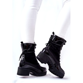 Black Meridiah leather boots 1