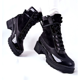 Black Meridiah leather boots 2