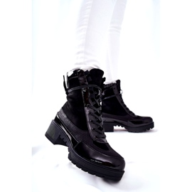 Black Meridiah leather boots 3