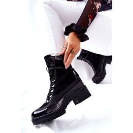 Black Meridiah leather boots 4