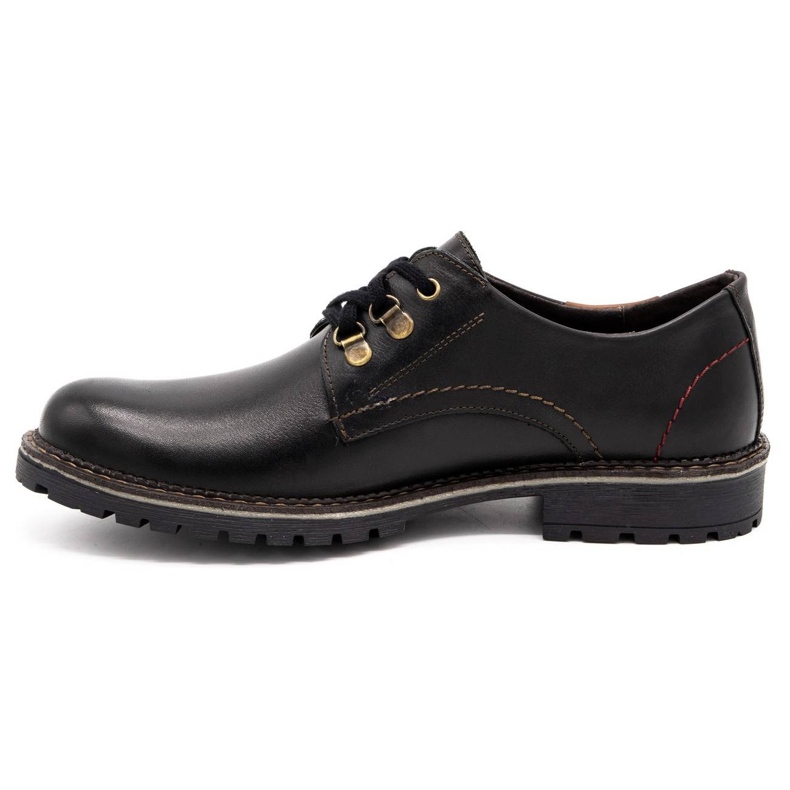 Olivier Men's leather shoes 812MP black with black underside 1 Olivier Men's leather shoes 812MP black with black underside 1