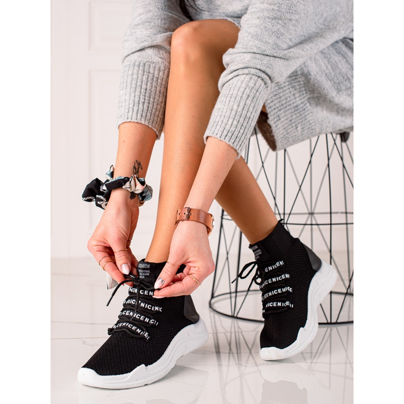 TRENDI Light Textile Sneakers black 1
