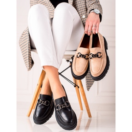 Fashionable loafers on the LA.FI platform black 1