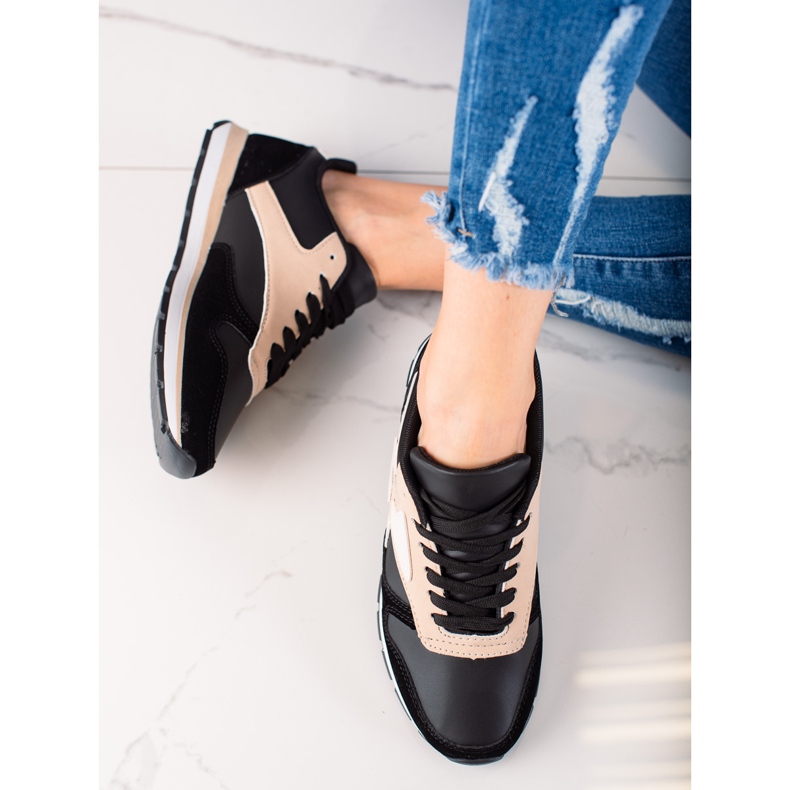 TRENDI Casual Sport Shoes beige black 1