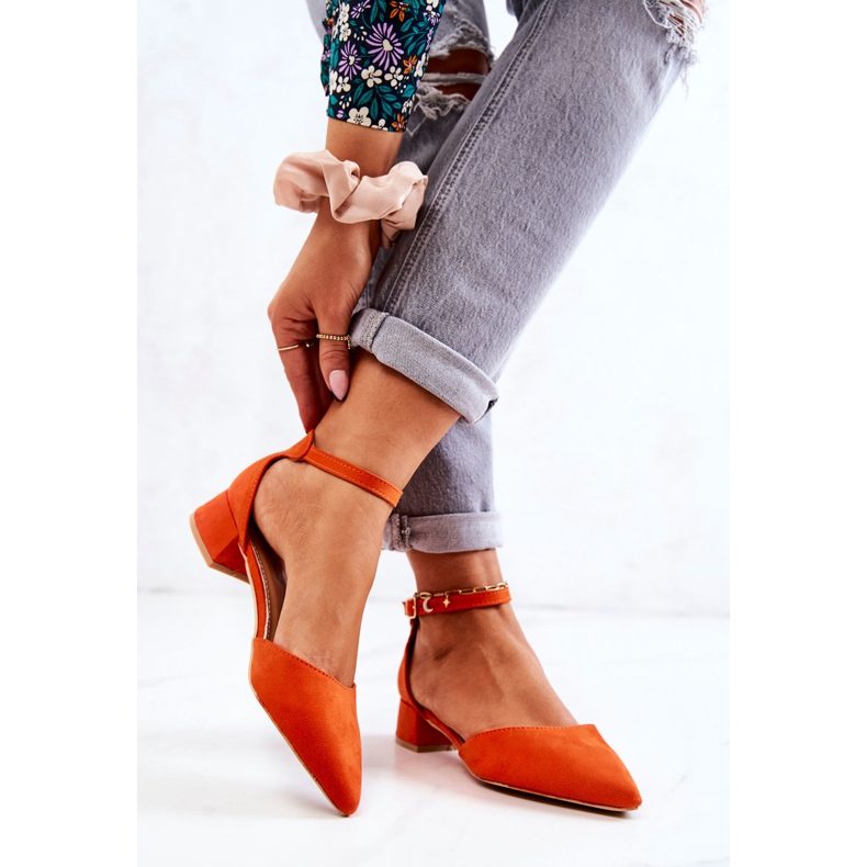 WS1 Suede Pumps In Spitz Orange Calliope 2