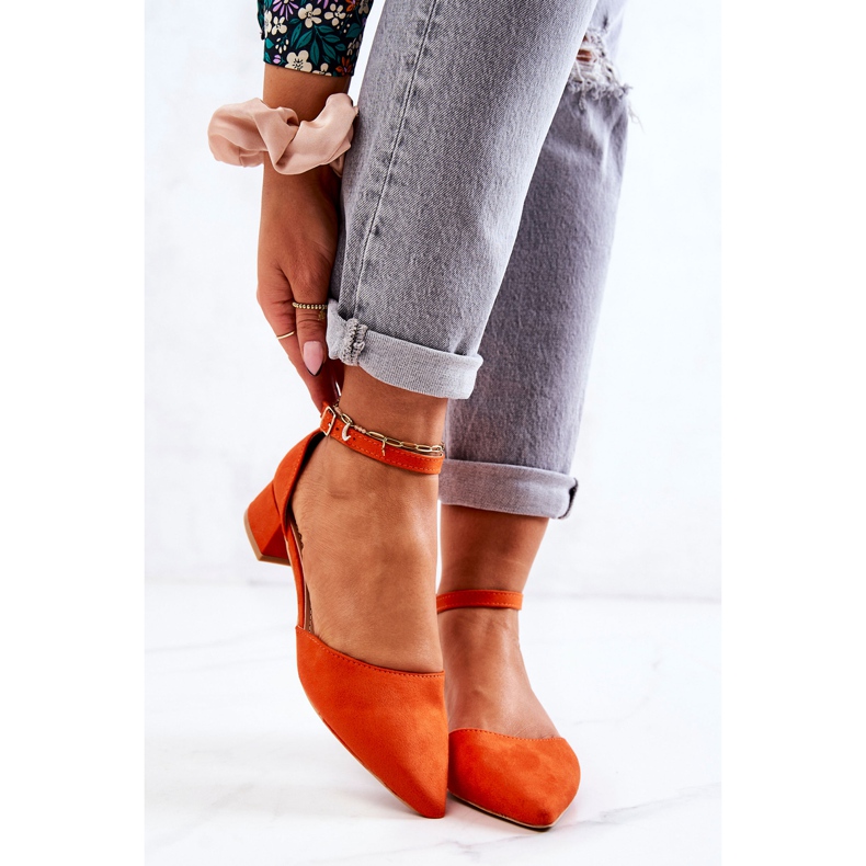 WS1 Suede Pumps In Spitz Orange Calliope 1