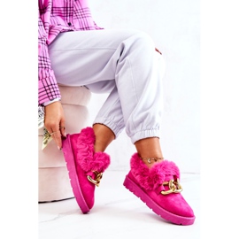 PS1 Women's Gold Chain Slippers Fuchsia Ardrums pink 1