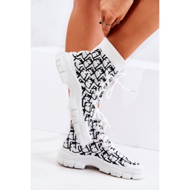 FM1 Black and white Kandice socks sports shoes 1 FM1 Black and white Kandice socks sports shoes 1