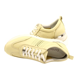 Caprice Women's Openwork Leather Shoes 23500-28 655 yellow 5